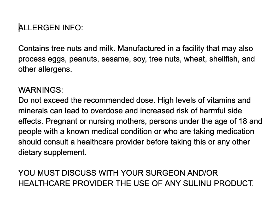 Before + After Vitals - NutriSurgical Vitamin Powder